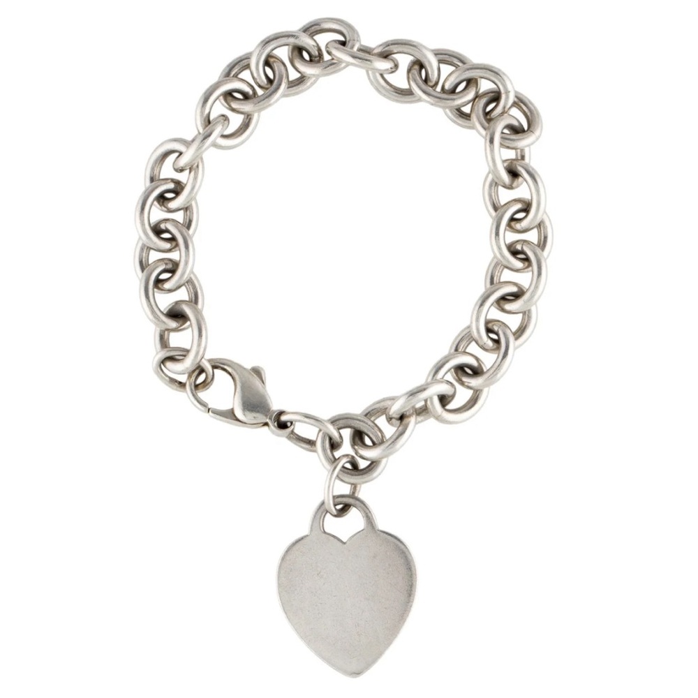 Tiffany & Co Silver Heart Charm Bracelet